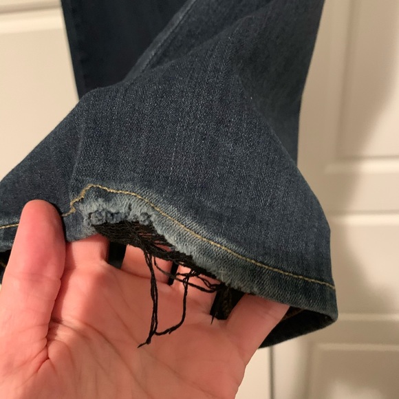 Paige Flared Dark Wash Jeans - Picture 3 of 6